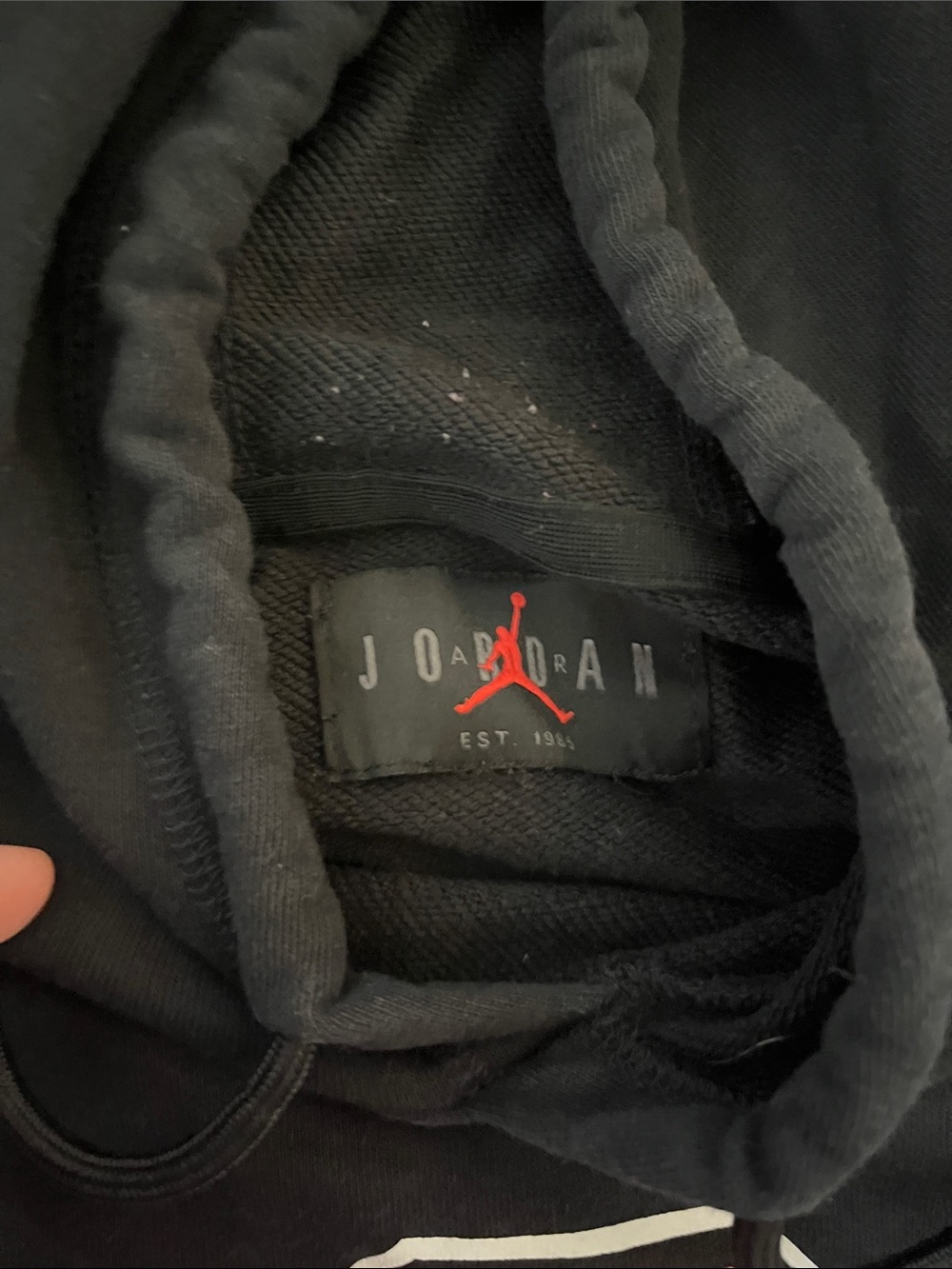 Jordan Black Hoodie with Red 'S' Chest Graphic - Picture 3 of 3